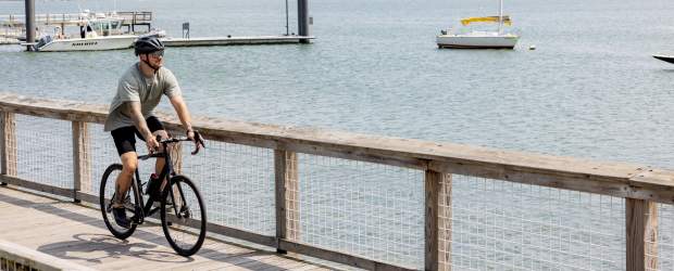 Biking boardwalk
