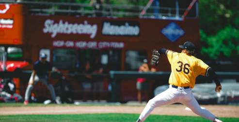 A baeballer getting ready to through the ball.