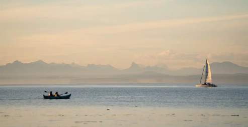People boating on the water.