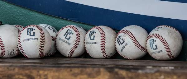 Perfect Game Baseballs Lined Up