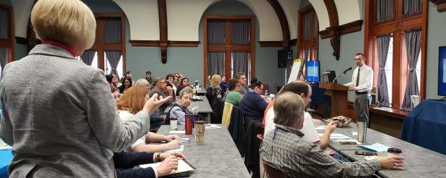 Meeting in the Scranton Public Library