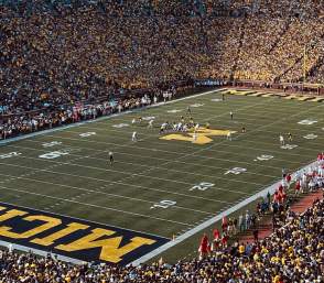 View of Michigan Stadium full on game day