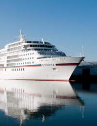 Europe Cruise ship docked at Royal Portbury Docks - Credit CMV Cruises
