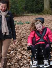 A mother and her daughter, a wheelchair user, at Westonbirt Arboretum - credit Brian Martin