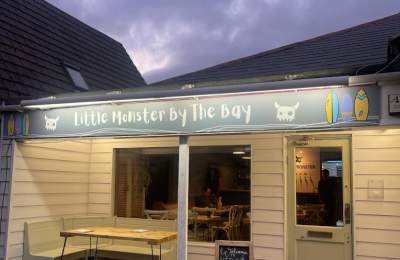 Little Monster by the Bay taproom at Bracklesham Bay, West Sussex