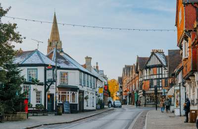 Lyndhurst high street in the New Forest