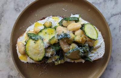 Ricotta with Courgette, Butter Beans and Basil at Juniper