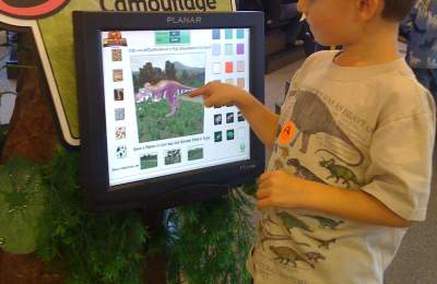 Create your own camouflage activity in Be The Dinosaur Exhibit