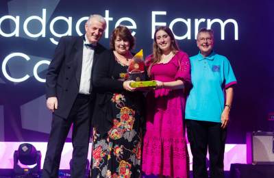 Broadgate farm receiving a REYTA trophy