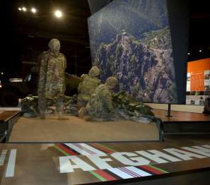 An exhibit at a military museum