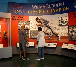 Wilma Rudolph exhibit at the Customs House Museum.