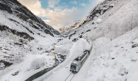 The Flåm Railway, Winter