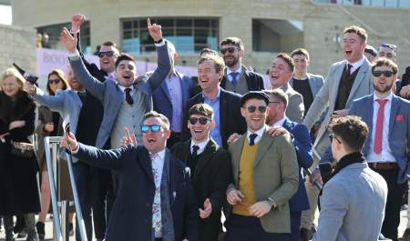 Group of men at Cheltenham Festival