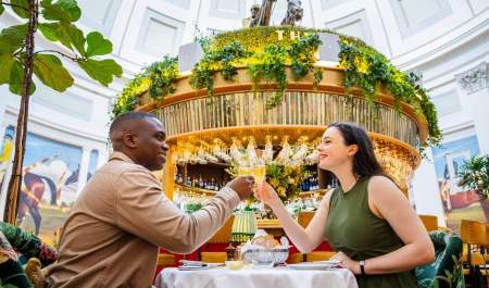 People dining at The Ivy Montpellier Brasserie restaurant in Cheltenham