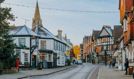 Lyndhurst high street in the New Forest