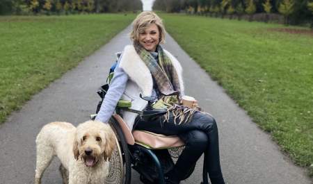 Heidi in Cirencester with her dog at Bathurst Estate