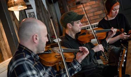 Two male violin players