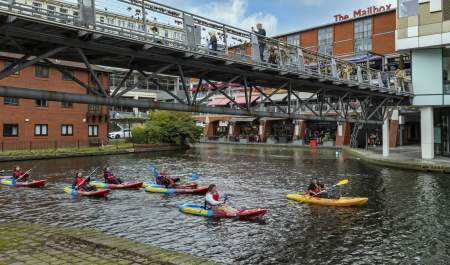 Kayaking on Birmingham Canals