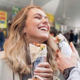 Couple eating at Springfest in Ocean City