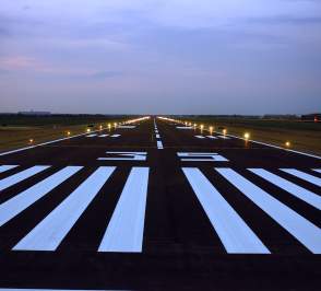 Photo of a runway at Salina Regional Airport, in Salina Kansas