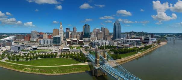 Cincinnati Riverfront and Skyline