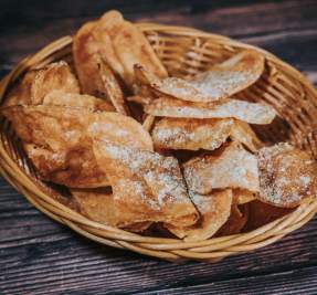 basket of homemade chips