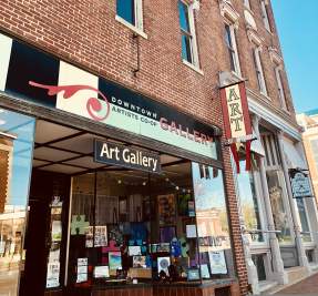 art gallery in a historic building