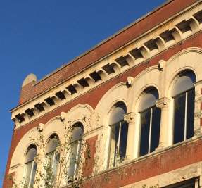 architectural detail on buildings in Clarksville