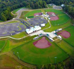 aerial photo of a sports complex