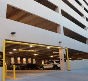 Emergency Vehicles in parking garage