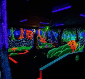 blacklight mini golf course