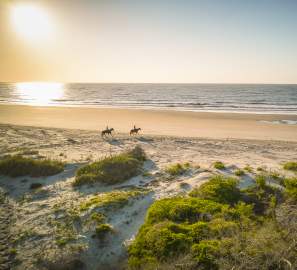 Horseback riding on the beach on Sea Island