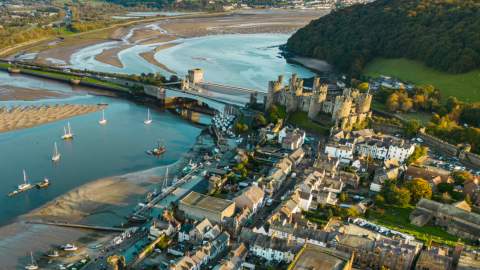 Conwy Castle View from the Sky