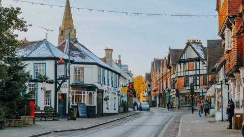 Lyndhurst high street in the New Forest
