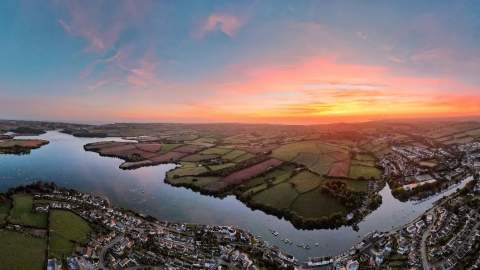 Aerial view of Kingsbridge Estuary