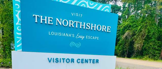Visit The Northshore monument sign April 2025