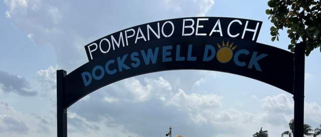 The Water Taxi docked at Pompano Beach's Dockswell Dock