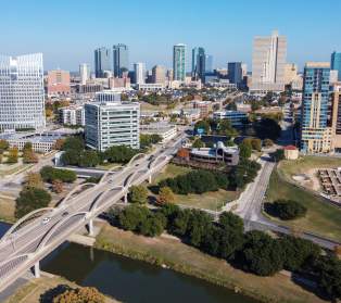 West 7th Bridge and skyline