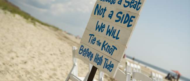 Sign on a Brunswick County beach
