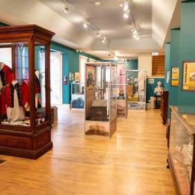 Museum artifacts and cases