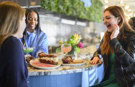 Group of Women enjoying food at Blume Restaurant in Greater Wilmington, Delaware
