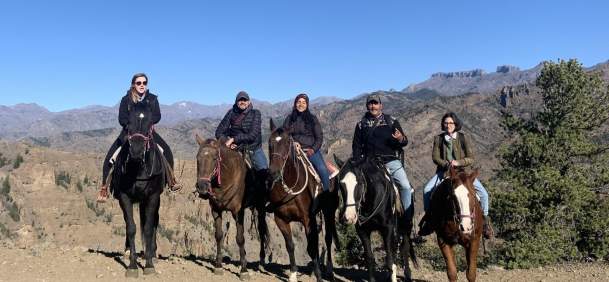 staff outing on horseback