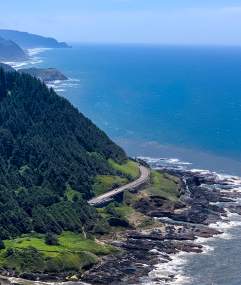 Cape Perpetua coastline view by Melanie Griffin