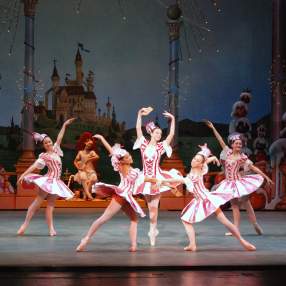 Ballerinas performing a scene from The Nutcracker