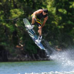 Man wakeboarding