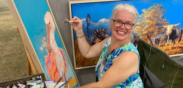 Woman Painting Art Festival
