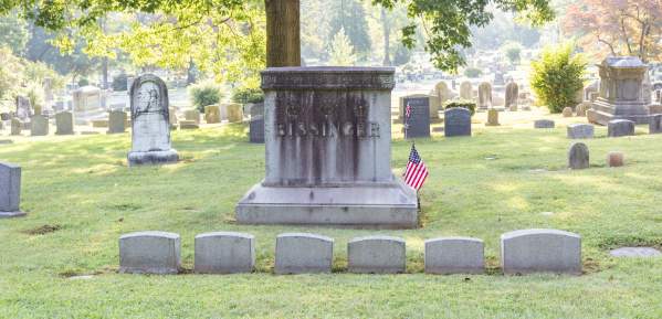 Gravesite of Louisa Bissinger and family