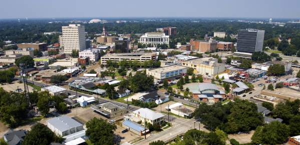 Aerial View of Downtown Lafayette