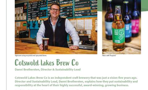 The cover of Cotswold Lakes Brew Co Sustainability Champions case study