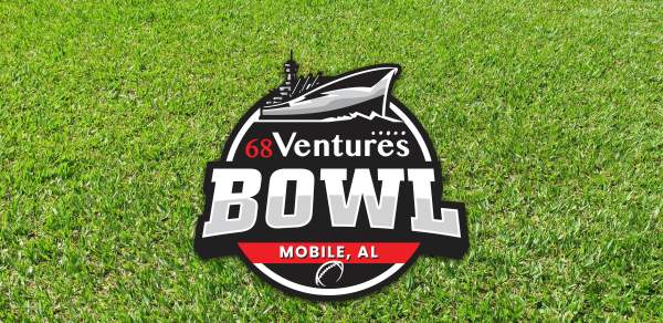 68 Ventures Bowl logo on a background of green grass